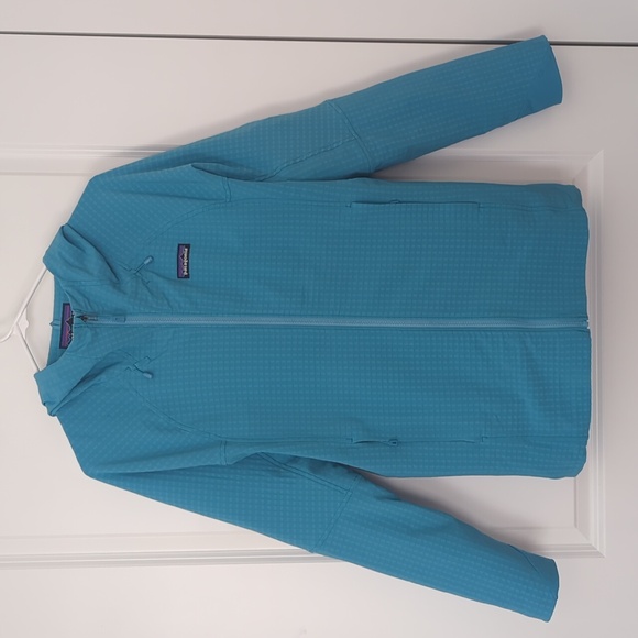 Patagonia R1 TechFace Hoody Blue size Large NICE - Picture 3 of 12